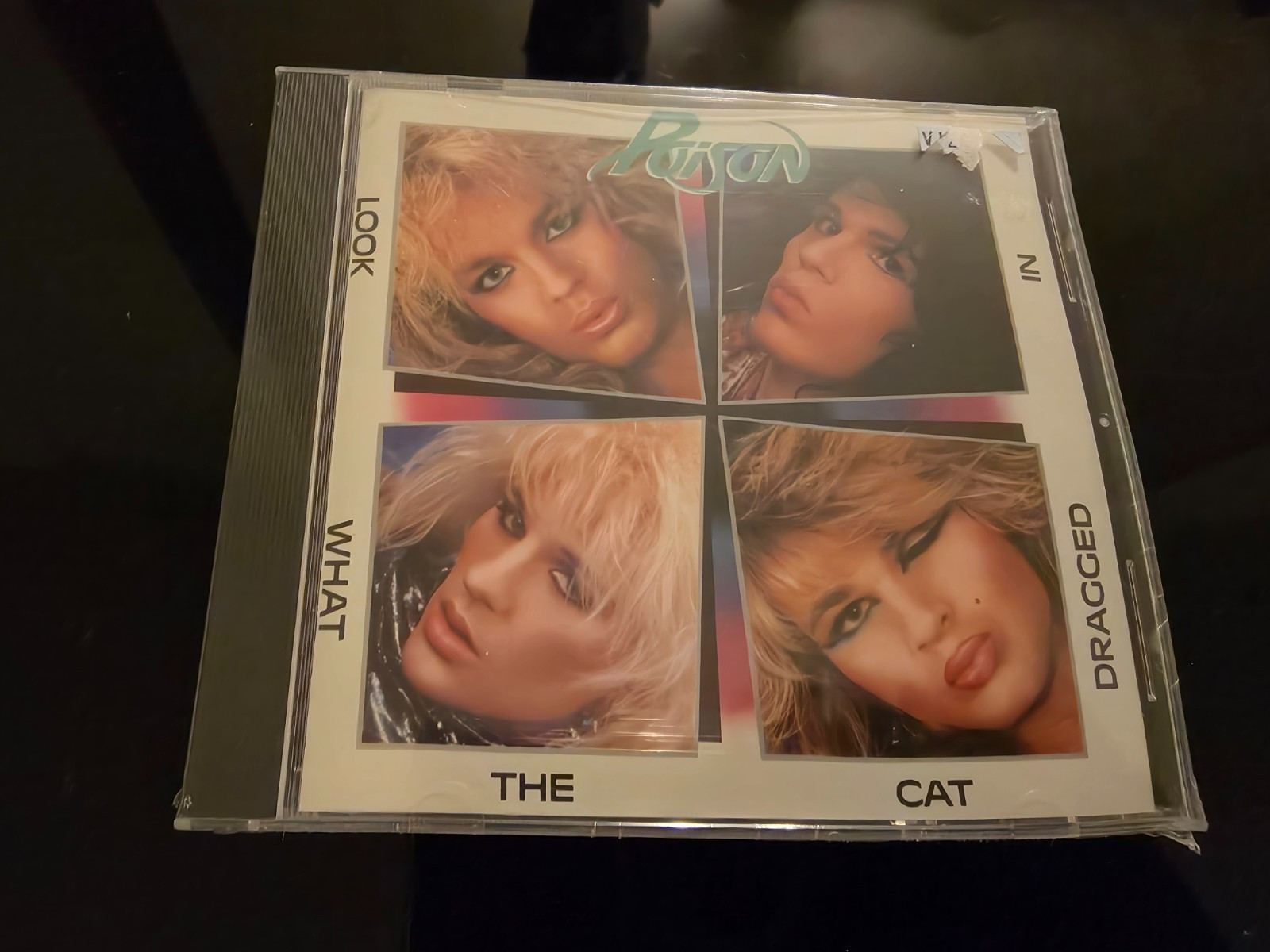 POISON LOOK WHAT THE CAT DRAGGED IN SEALED CRACKED CASE 1986