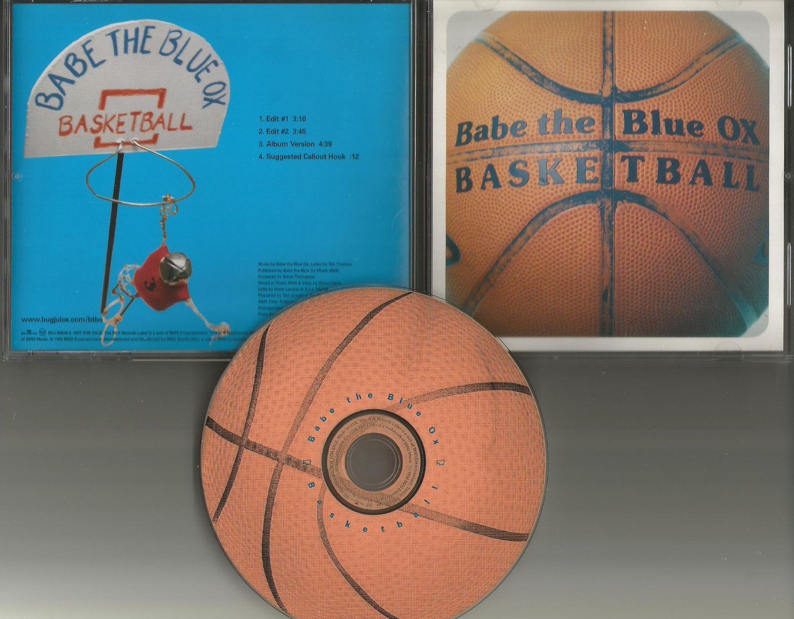 BABE THE BLUE OX Basketball 4TRX w/ 2 RARE EDITS PROMO DJ CD Single 1998 USA