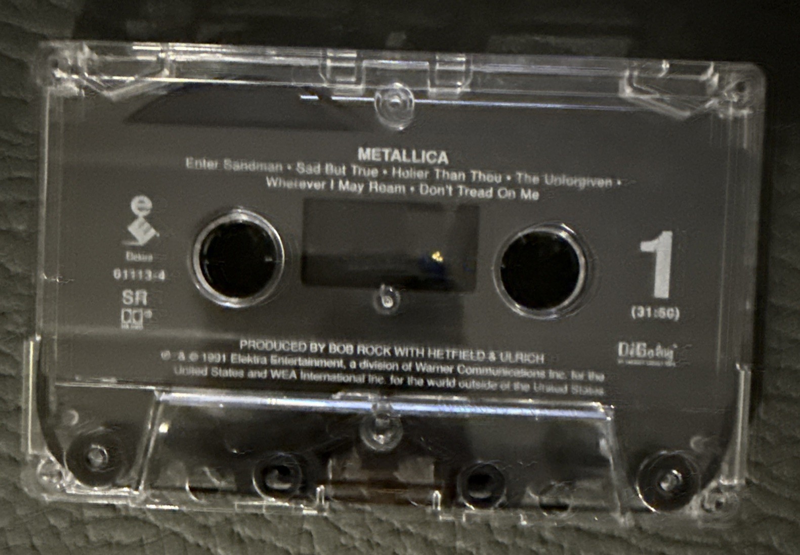 Metallica Enter Sandman Cassette Tape - Great Condition - 1st Ed. No Font Cover