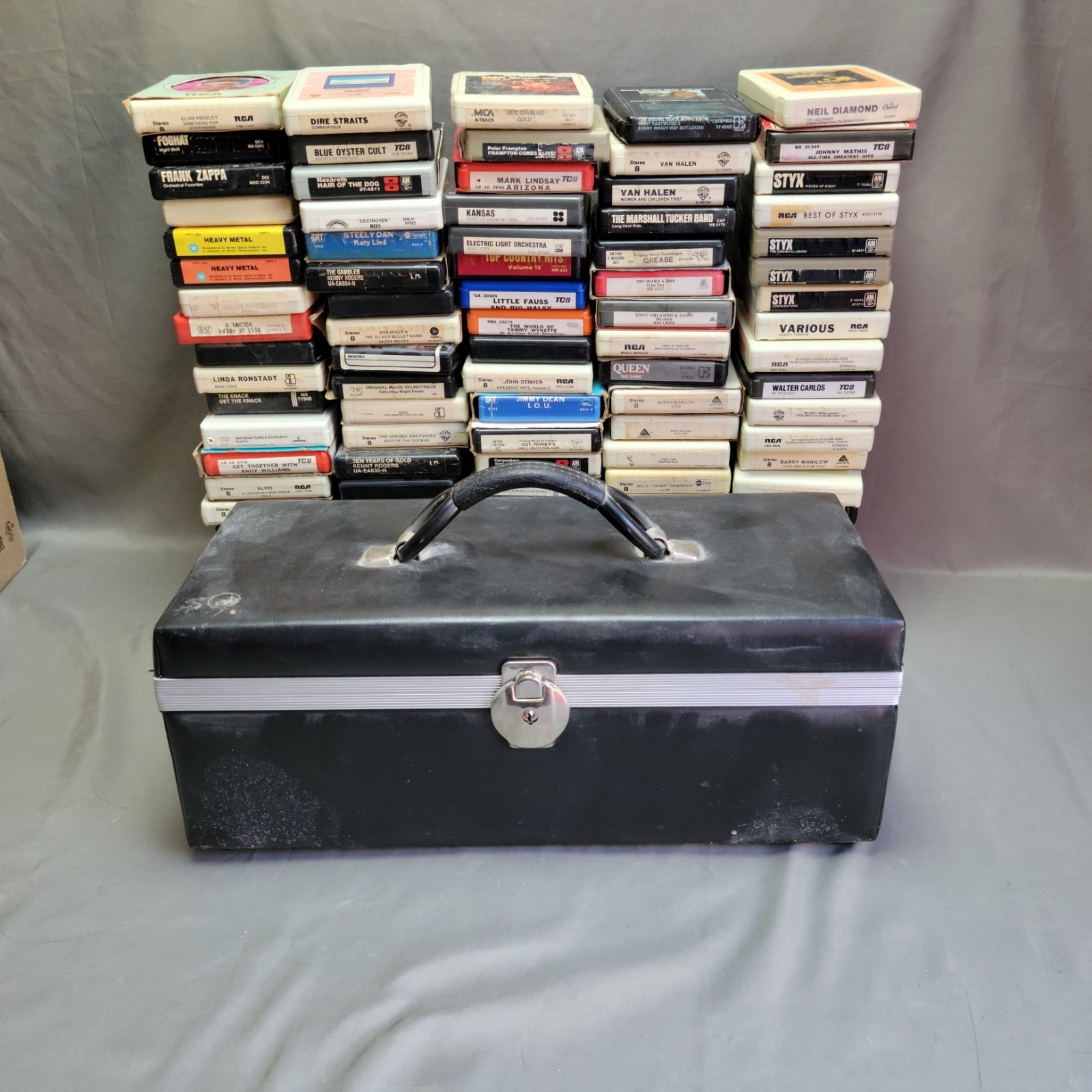 Huge Lot of 90+ Vintage 8-Track Tapes - Mix Genres Untested