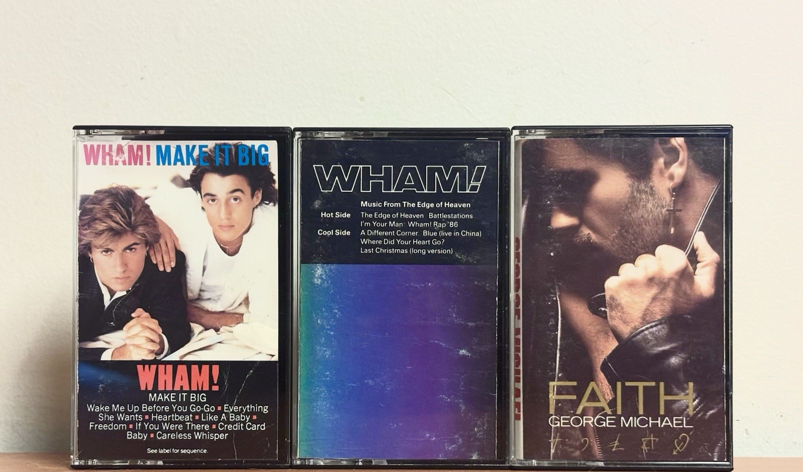 Lot of 3 Wham George Michael Music Cassette tapes Make it Big & Edge of Heaven