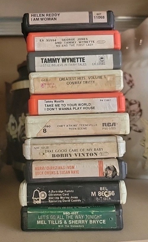Vintage Country Music 8 Track Tape Lot of 10 Tammy Wynette  George Jones/others