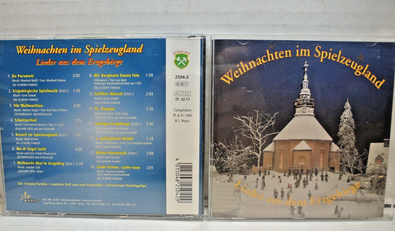WEIHNACHTEN IM SPIELZEUGLAND LIEDER AUS DEM ERZGEBIRGE CHRISTMAS CD BT MUSIC '95
