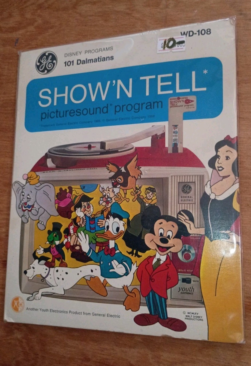 General Electric Show 'N Tell  Picturesound Disney Lot of Seven 45 Rpm Records