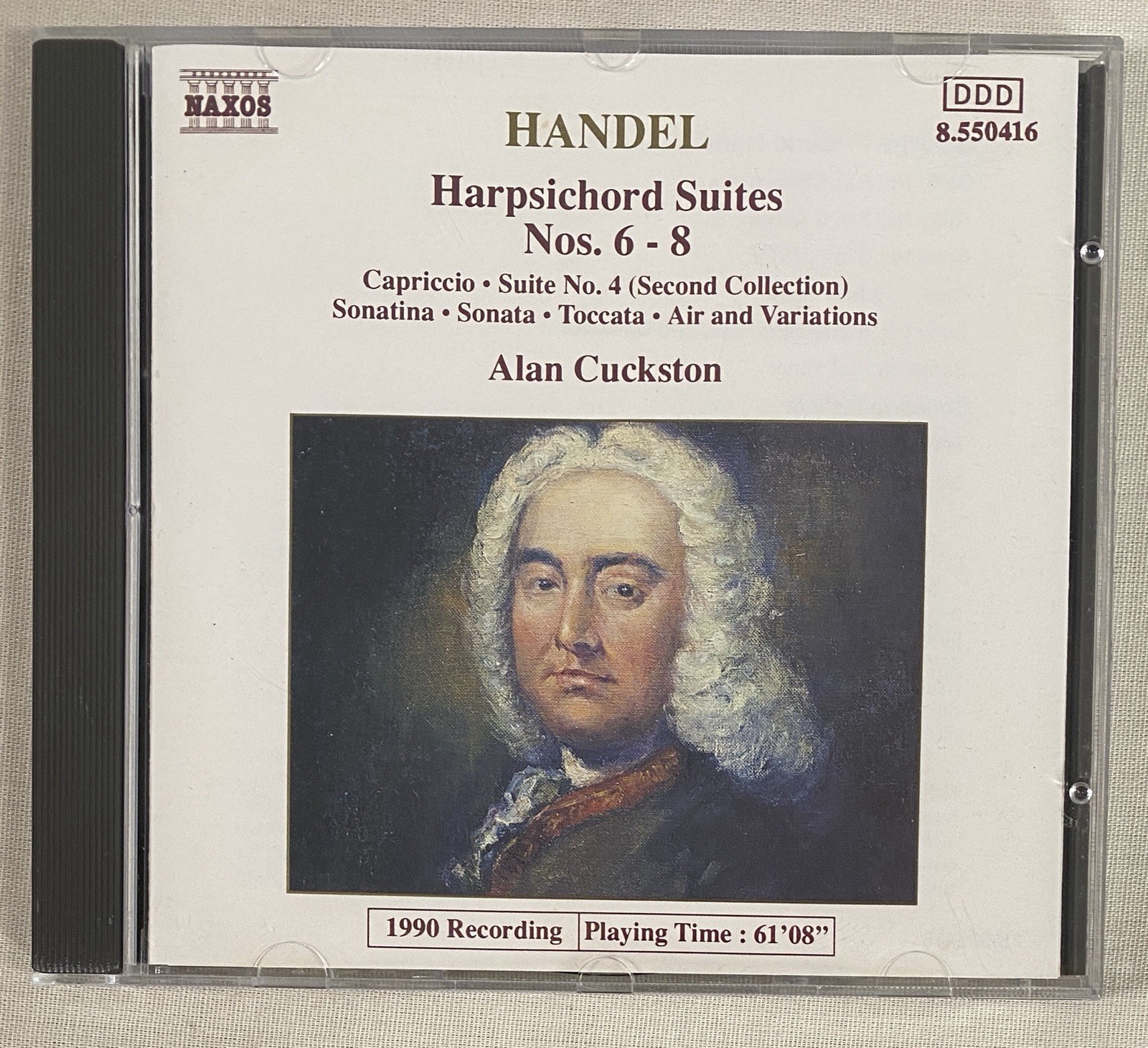 George Frideric Handel Harpsichord Suites Nos. 6-8 CD Alan Cuckston