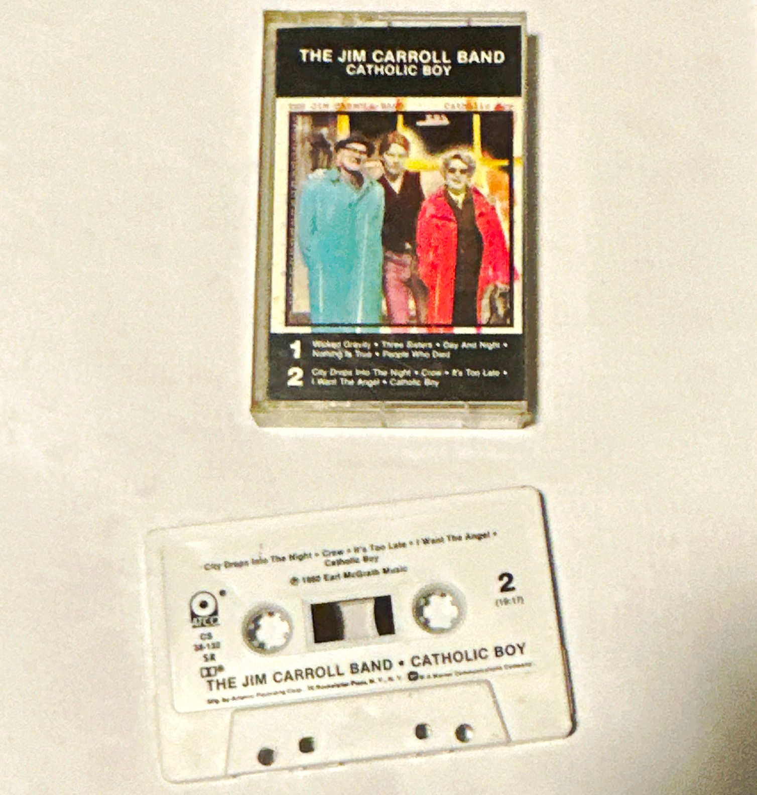 The Jim Carroll Band Catholic Boy Cassette Album ATCO 1980 Jewel Case White