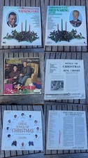 Lot of 3 vintage Christmas vinyl records tested Nat King Cole Bing Crosby more picture