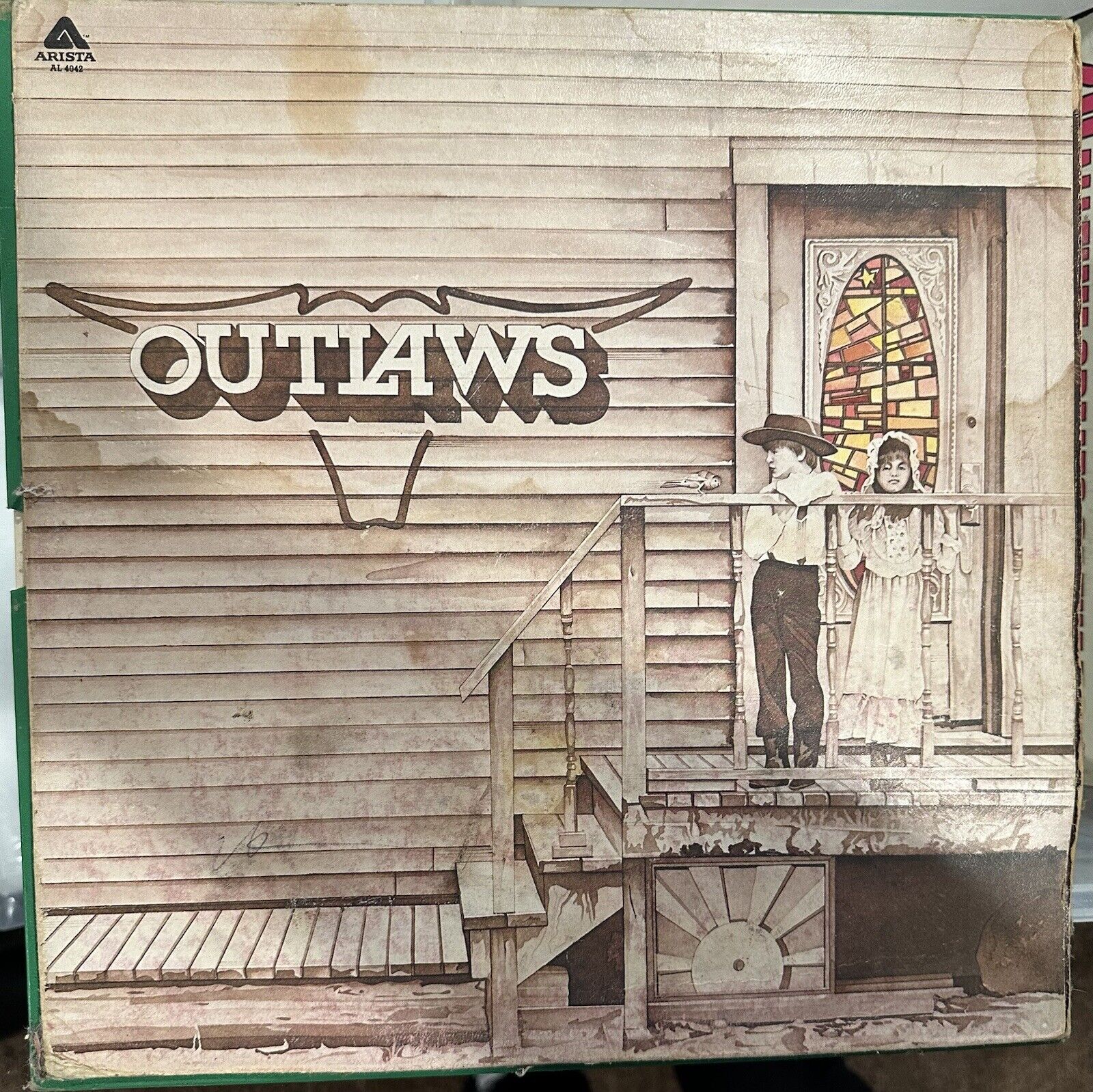 Vintage 1975 THE OUTLAWS Self Titled LP Arista Rock Country Rock Southern Rock