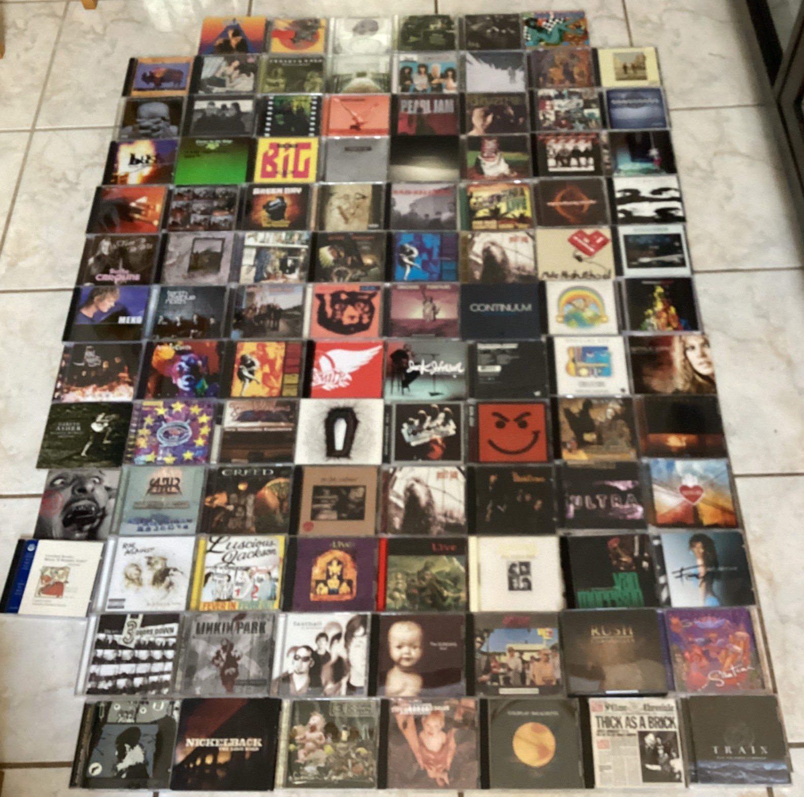 Huge Lot of 100 CDs- Hard Rock/alternative/ Classic Etc.) Rush, Pearl Jam
