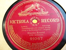 1906 PARIS G&T MAURICE RENAUD Baritone WAGNER Tannhauser Abendstern VICTOR 91067 picture