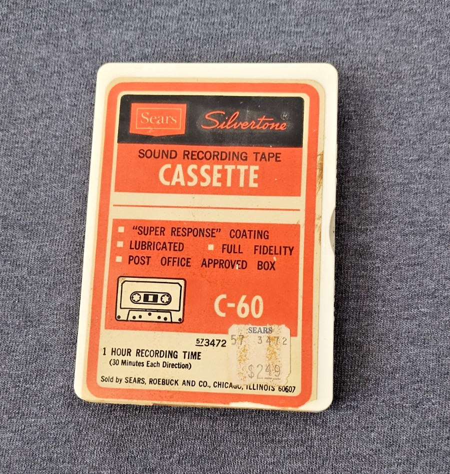 Vintage Sears Silverstone Sound Recording Cassette Tape 