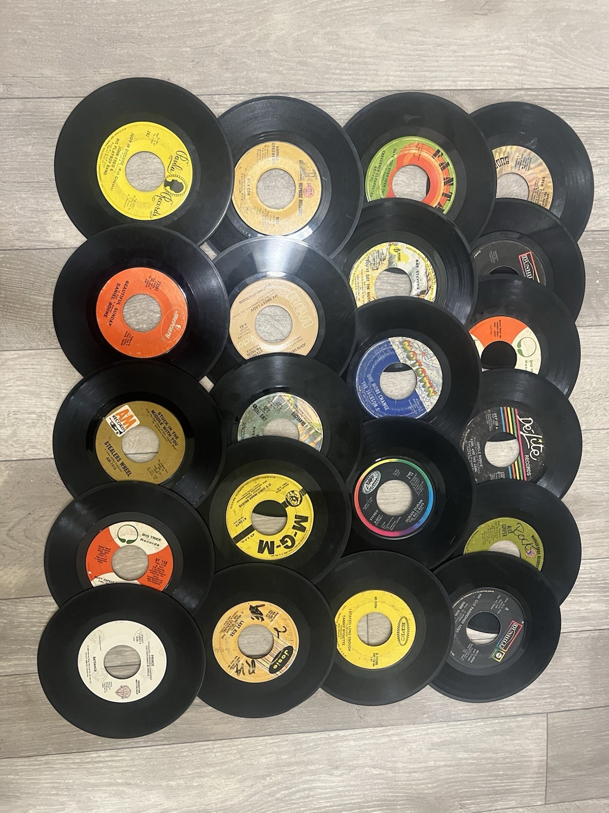 Vintage 7-inch Vinyl Records – Lot of 20 Classic Singles