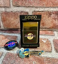 VTG Brass Myrtle Beach Zippo J-XIV  with Pinback and Guitar Pin Sealed NOS picture