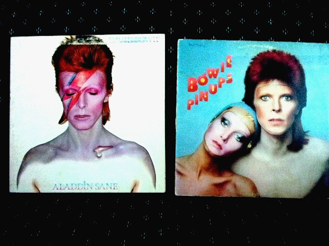 David Bowie Aladdin Sane 1973 Pin-Ups 1973 vinyl Lot of 2 w/original sleeves VG+