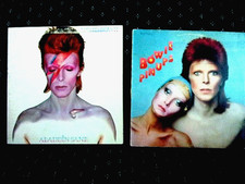 David Bowie Aladdin Sane 1973 Pin-Ups 1973 vinyl Lot of 2 w/original sleeves VG+ picture