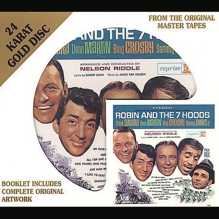 🎁*VTG/NEW/SEALED* Frank Sinatra CD Robin & The 7 Hoods 24 KARAT GOLD DISC HOT🎅
