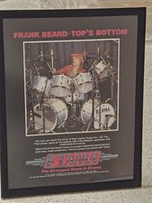 Vintage 1981 Frank Beard ZZ Top Tama Drums Magazine Ad Framed Drum Collector picture