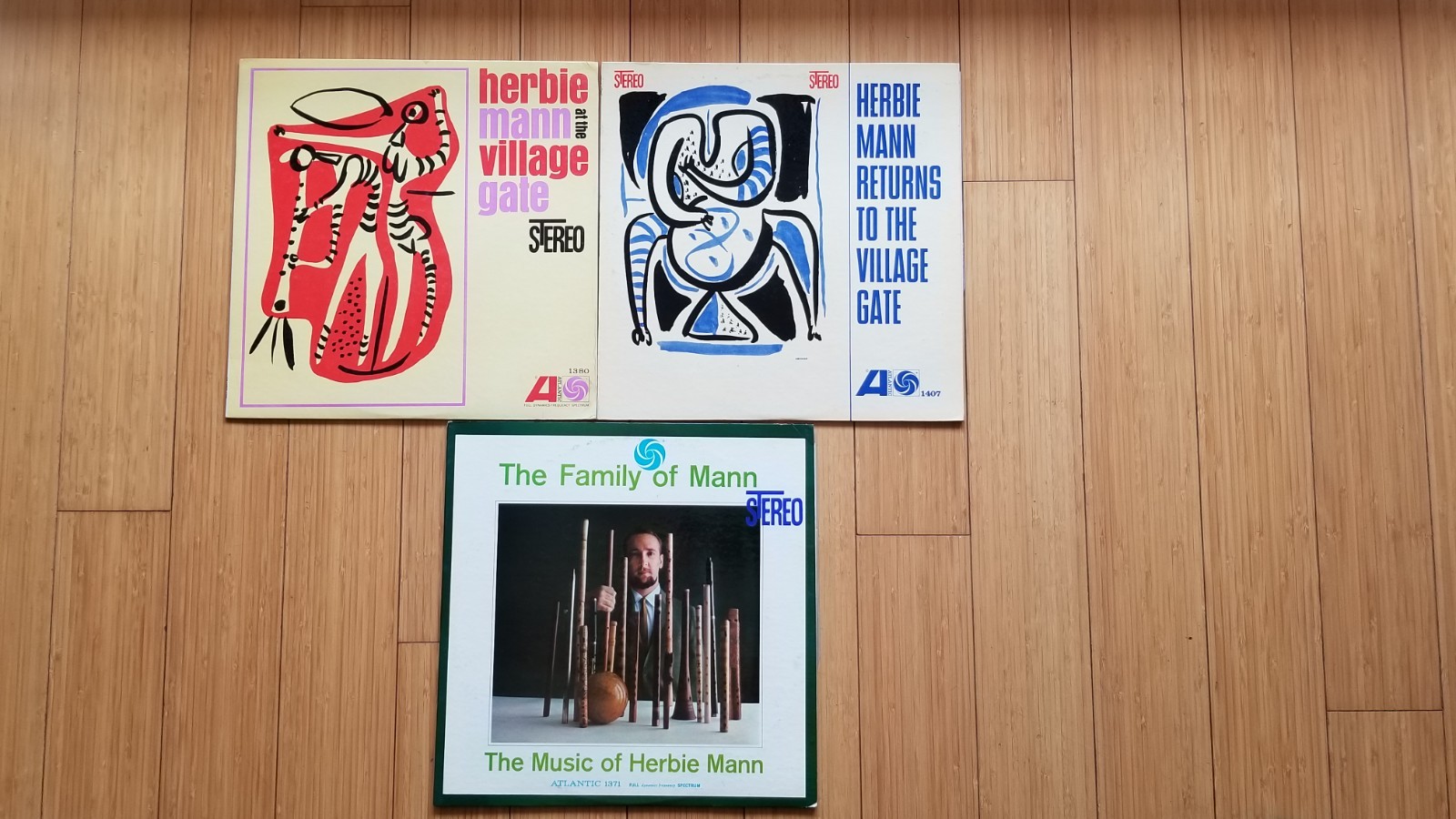 Lot of 3 Herbie Mann records - varied condition generally G to VG