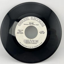 Rare 1982 Oblivion 81 Time Is Not The Factor 45 RPM 7” Vinyl Record Hard Rock picture