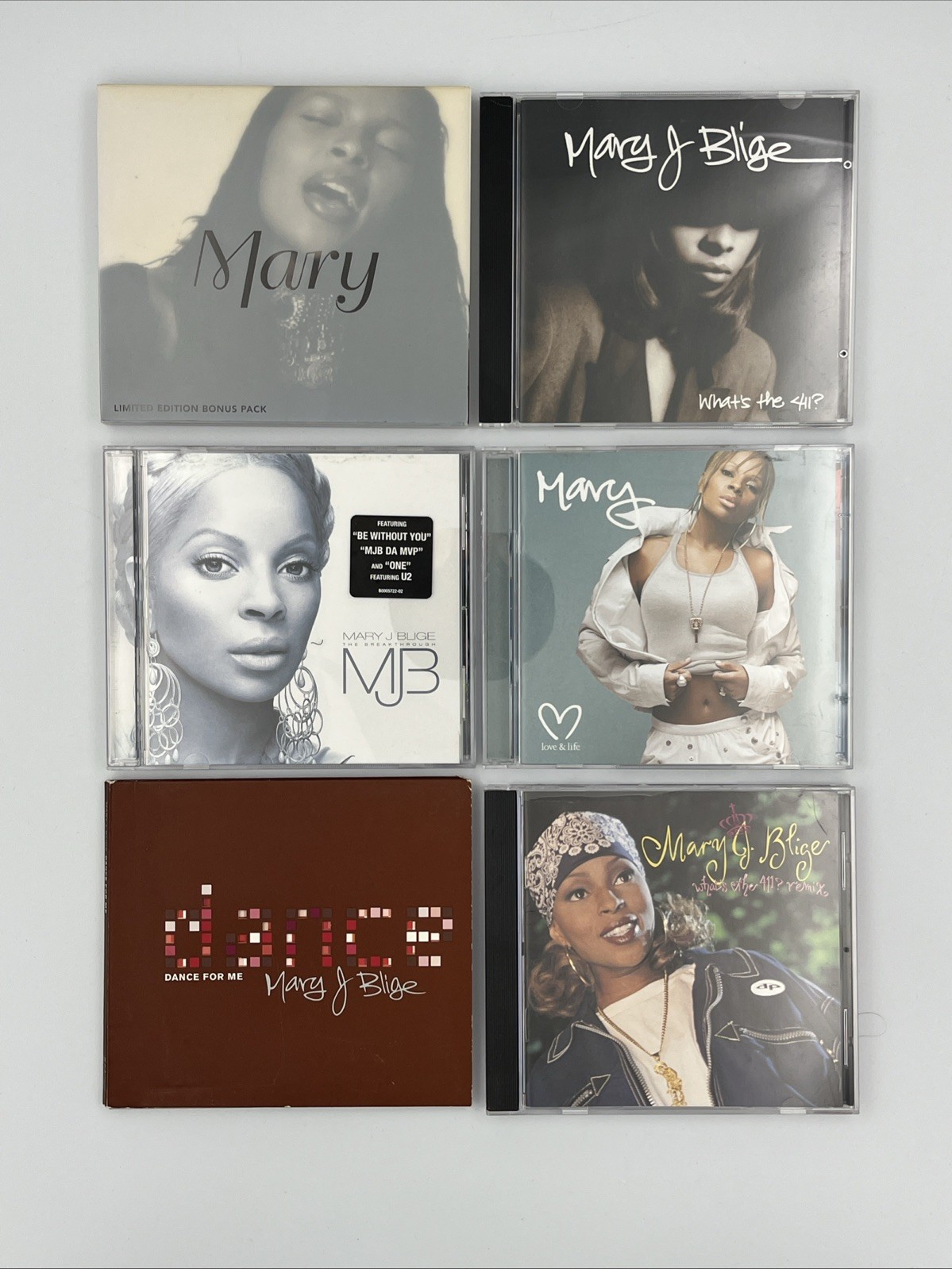 Mary J Blige 6 CD Lot What’s The 411, Mary, The Breakthrough, Love & Life & More