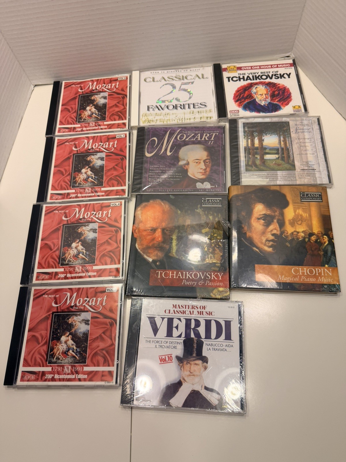 Classical CD Music Lot of 11 CDs Mozart Chopin Tchaikovsky Verdi Various