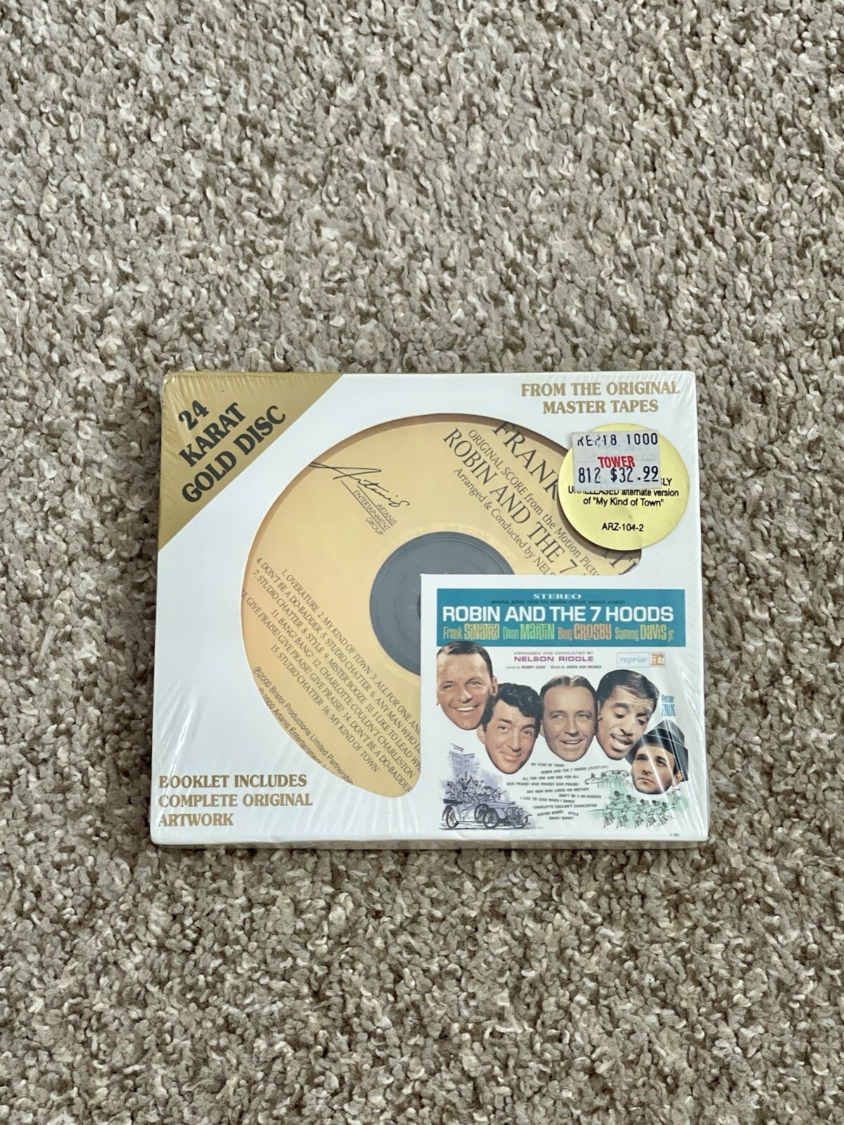🔥VTG/NEW/SEALED🔥Frank Sinatra CD Robin & The 7 Hoods 24 KARAT GOLD DISC🔥HOT🔥