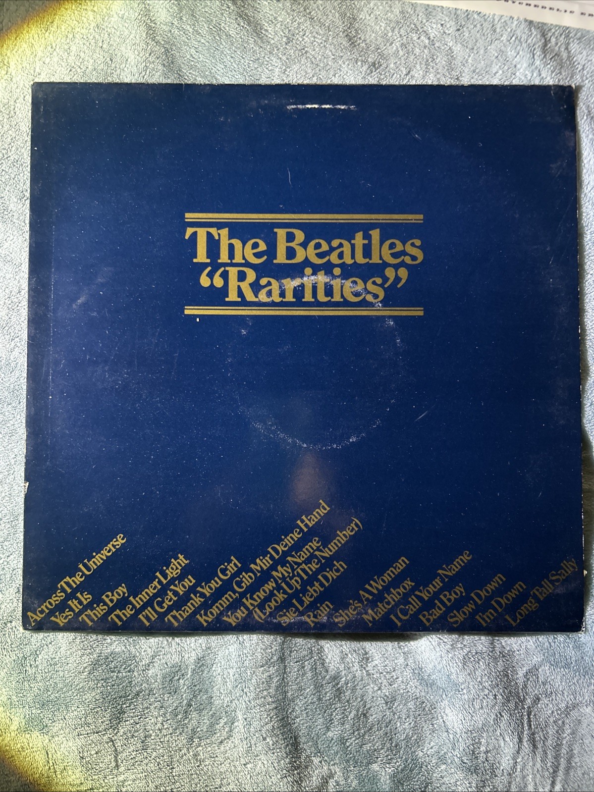 The Beatles Rarities UK Parlophone Vinyl LP Blue Gold Cover Vintage