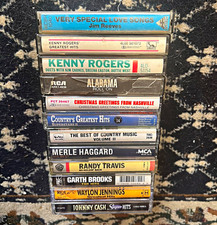 Vintage Country Legends Cassette Lot - Johnny Cash, Merle Haggard, Rogers picture