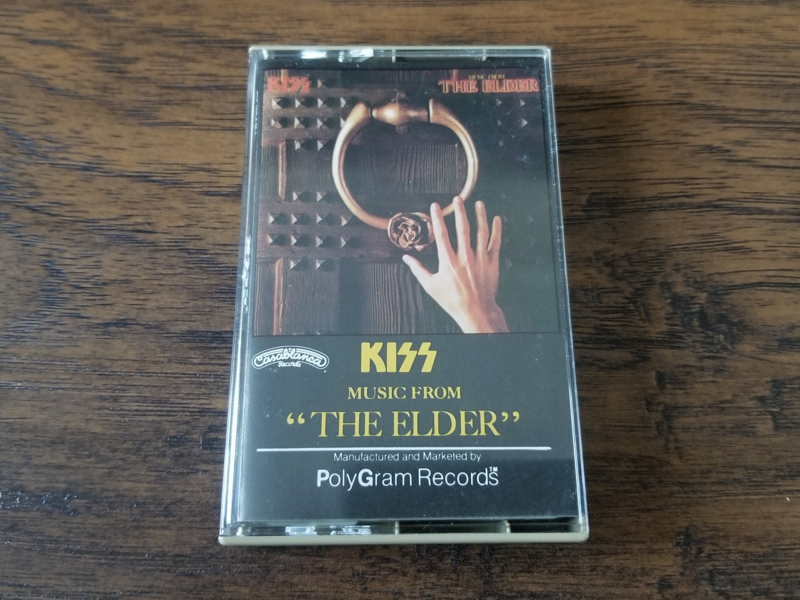 KISS Music From The Elder Cassette Tape PolyGram Reissue Black White Spine RARE