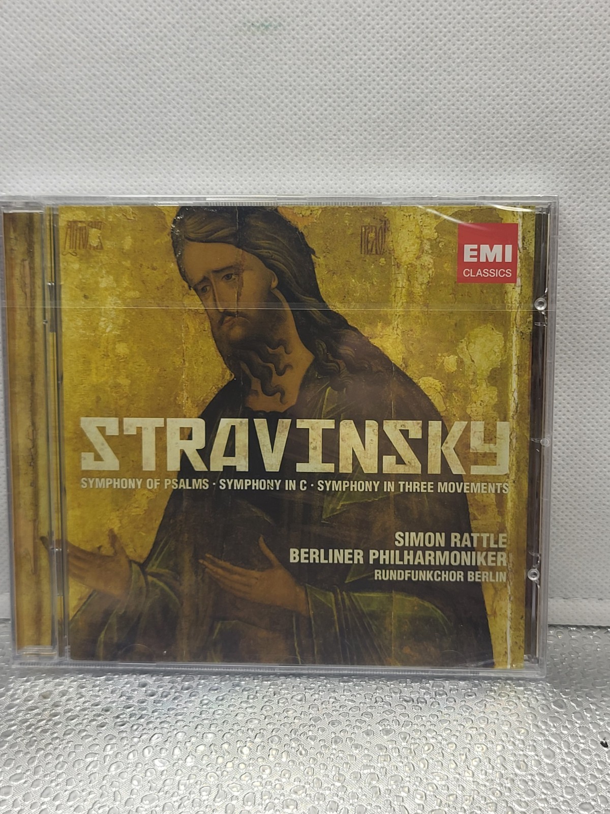 RARE Simon Rattle Stravinsky Symphony of Psalms Symphony in C Three Movements CD