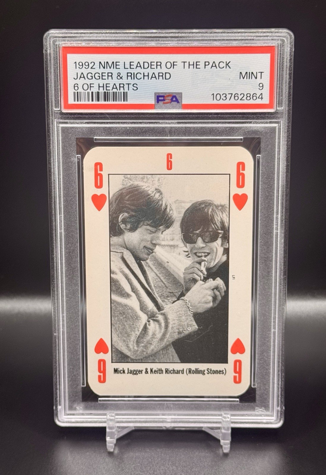 1992 Leader Of The Pack MICK JAGGER & KEITH RICHARDS (Rolling Stones) PSA 9