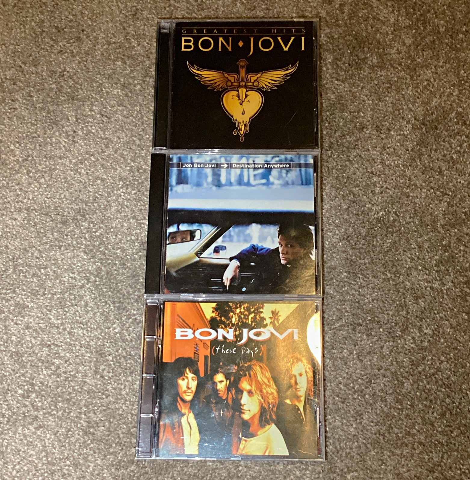 Bon Jovi-Greatest Hits,These Days,Jon Bon Jovi Destination Anywhere 3 CD Lot