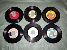 Lot Of 6 Vintage 45 RPM LPs Classic Rock- Beatles Rolling Stones DEVO picture