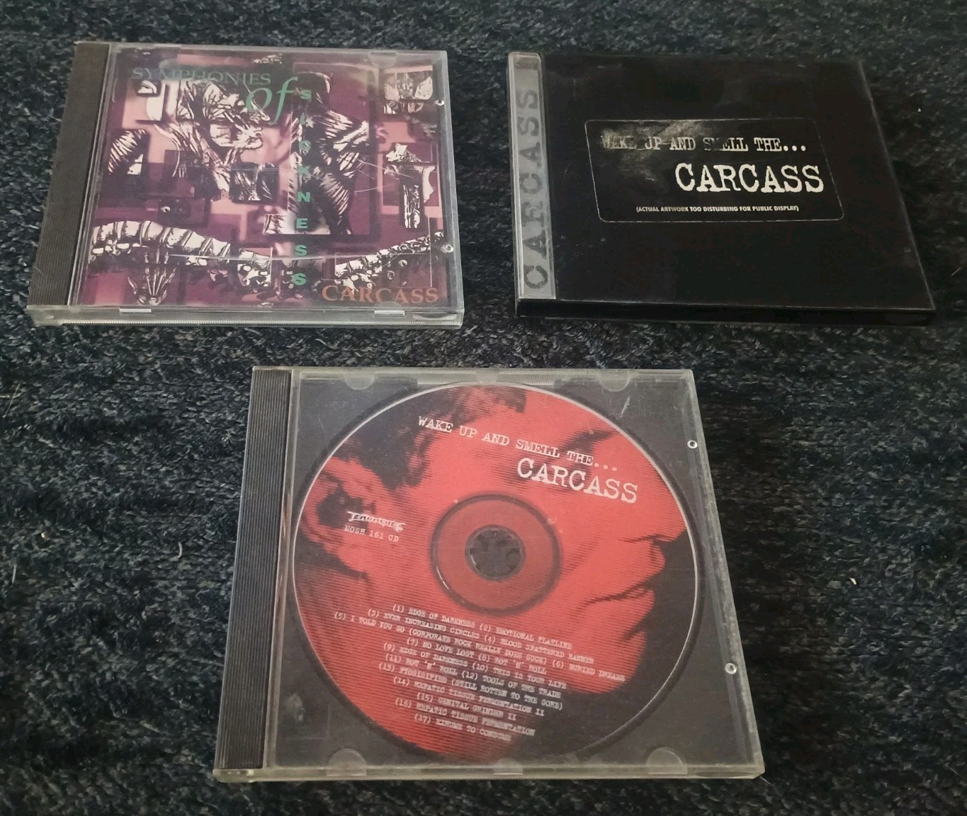 Carcass Cd 3 Albums Lot Pre-owned Good Condition Metal