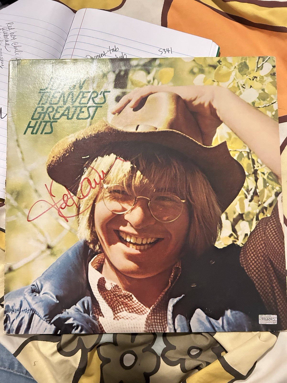 John Denver Autographed Vinyl With COA