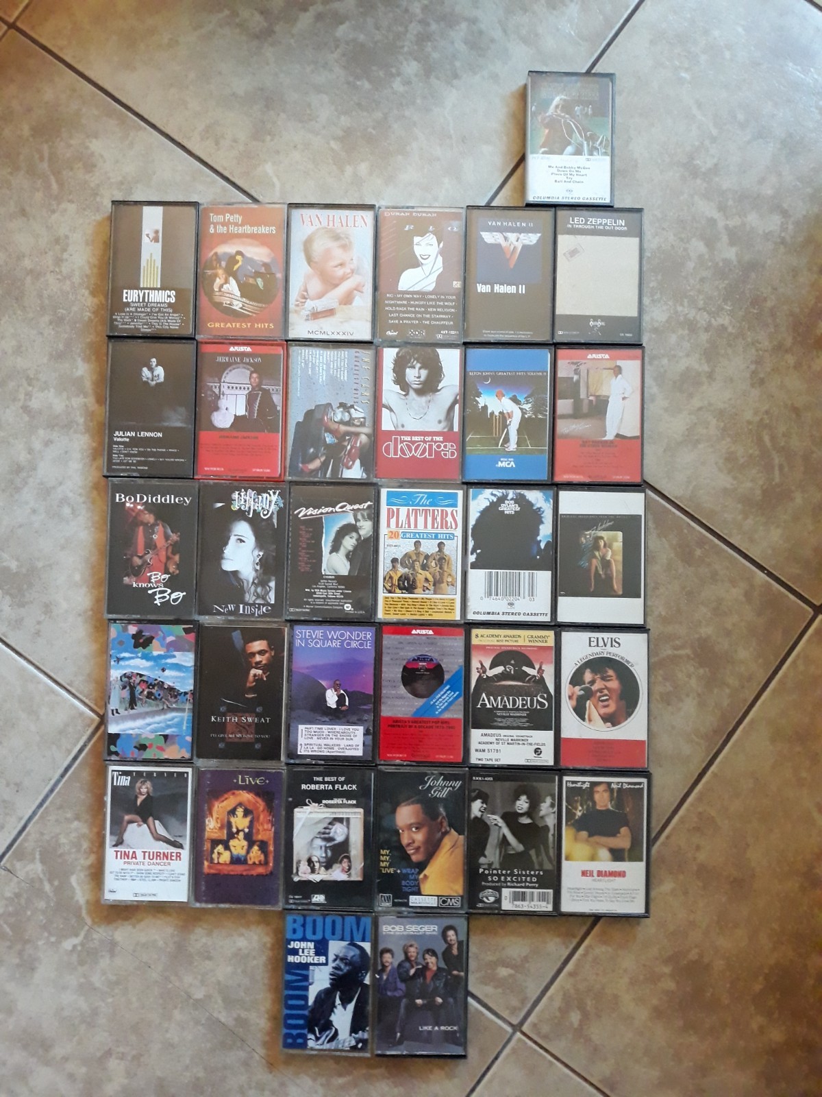  LOT OF VINTAGE MUSIC CASSETTE TAPES--34 TOTAL -- A GOOD ASSORTMENT--