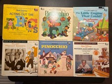 Disneyland Records 6 X LP Disney Record Lot Pinocchio / Professor Wonderful picture