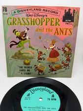 Vintage 1962 Walt Disney Grasshopper & Ants LG-760 78 RPM Record Sleeve picture