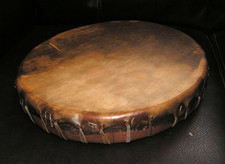 Native American Rawhide Wood Drum Handheld Shaman Frame 14” Meditation Ceremony picture