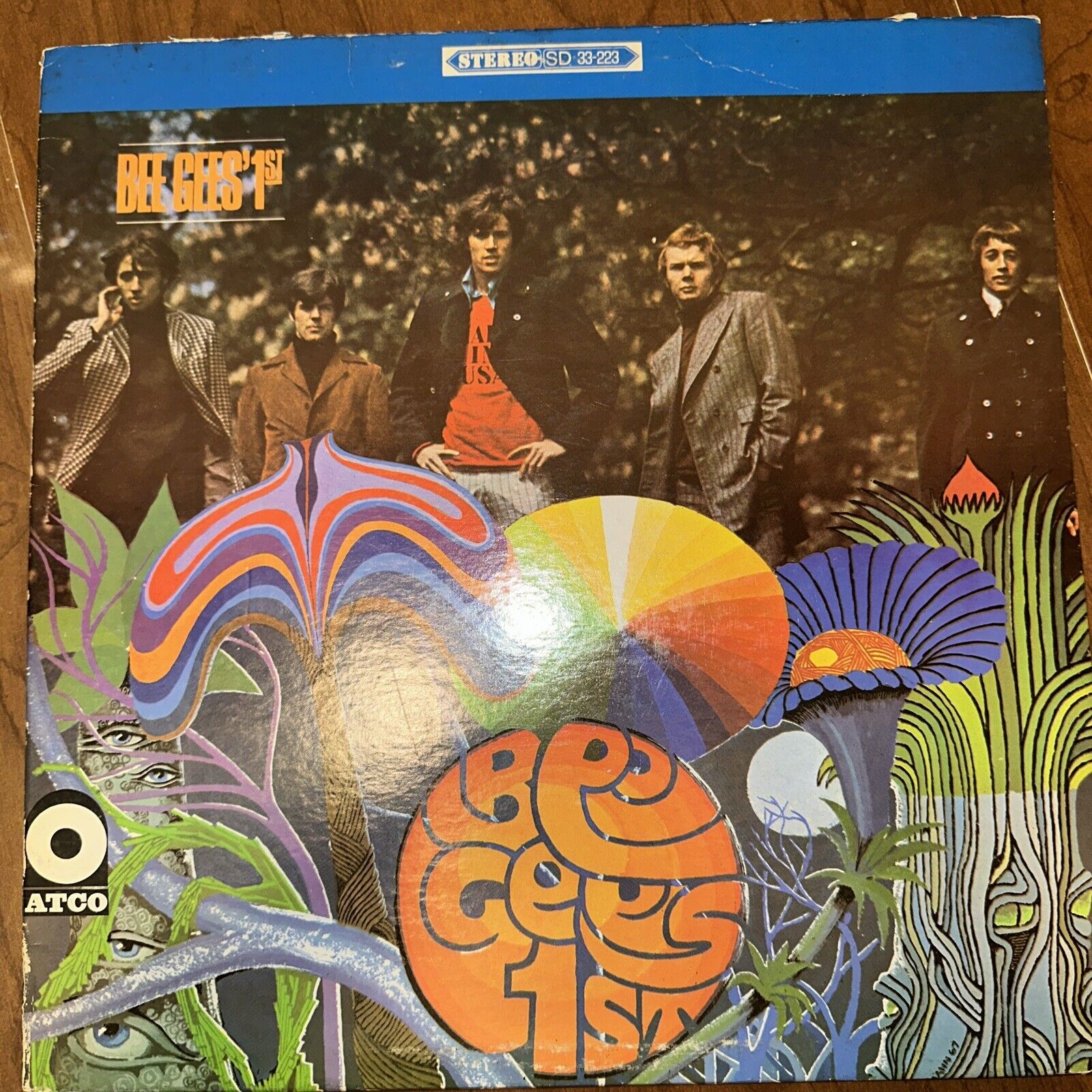 Vintage Bee Gees First 1st Record Album LP Atco 1967 Groovy Cover