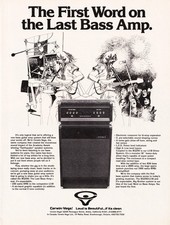 CERWIN-VEGA BASS GUITAR AMP~1977 PRINT MAGAZINE AD ADVERT POSTER PINUP CLIPPING picture