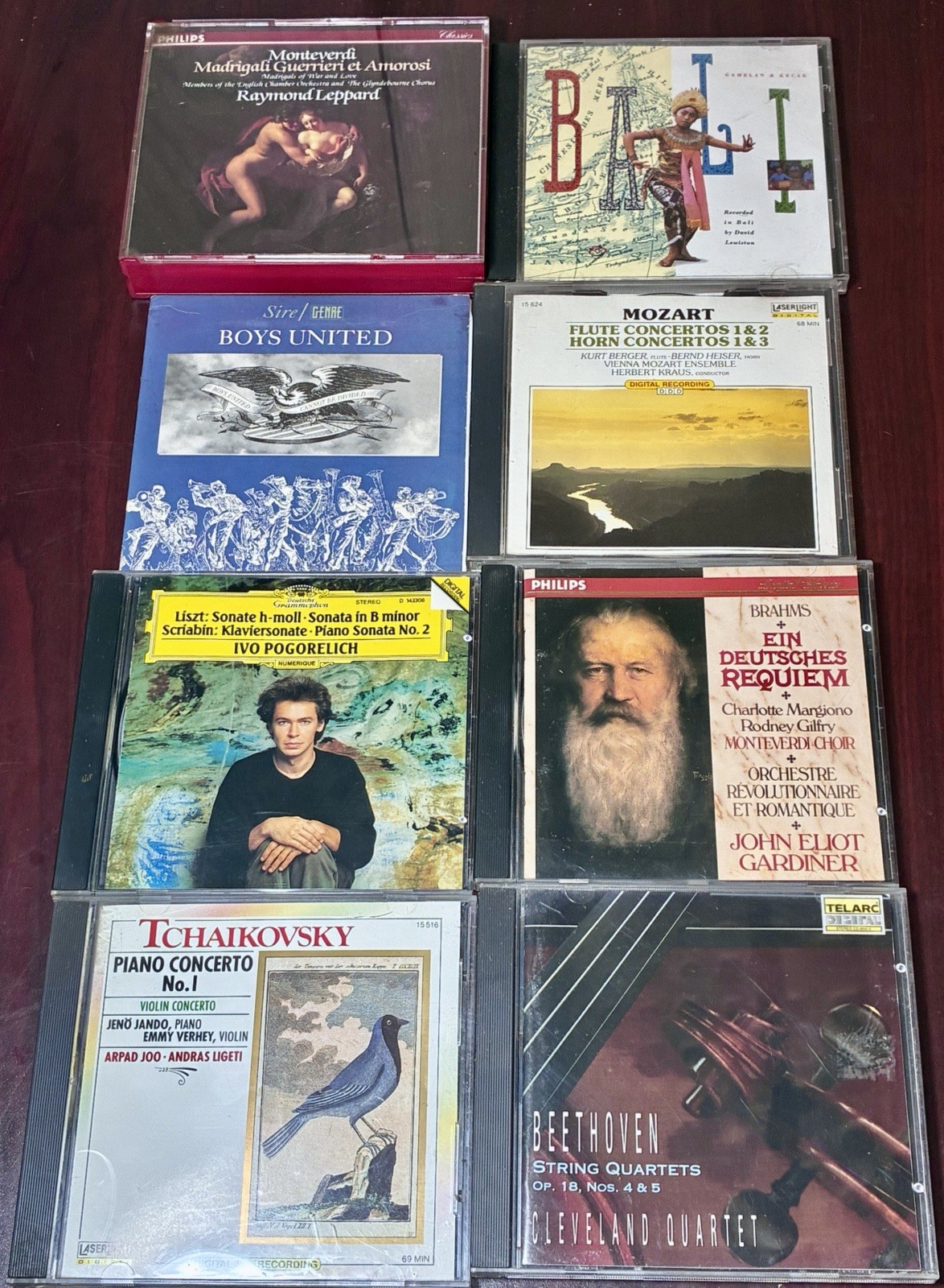 8 VTG Classical World Music CD Madonna Bali Gamelan Pogorelich Brahms Monteverdi