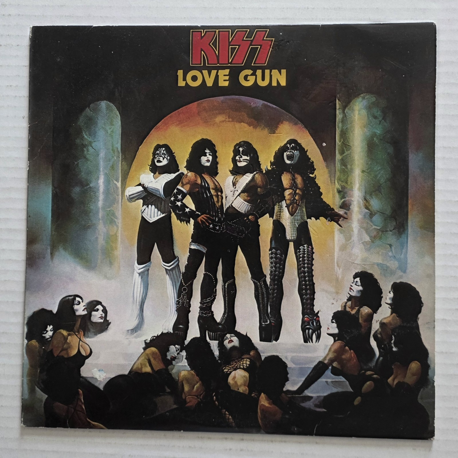 Kiss - Love Gun (Marble Colors Orange & Navy Blue) 180gm, Read Description Below
