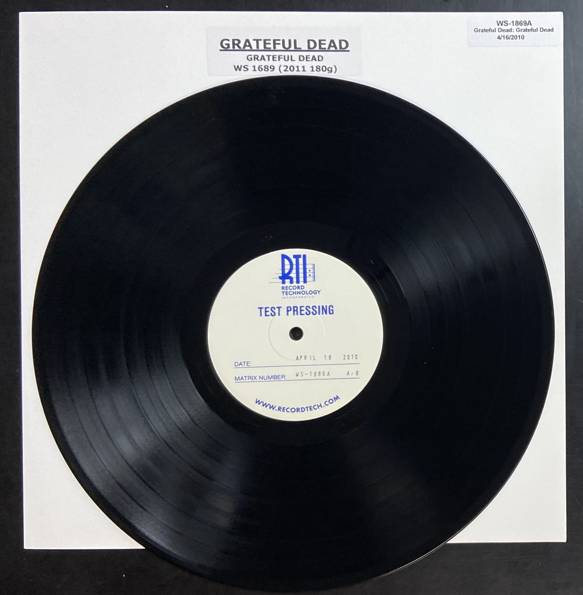 GRATEFUL DEAD Self Titled 2010 180g Test Pressing LP