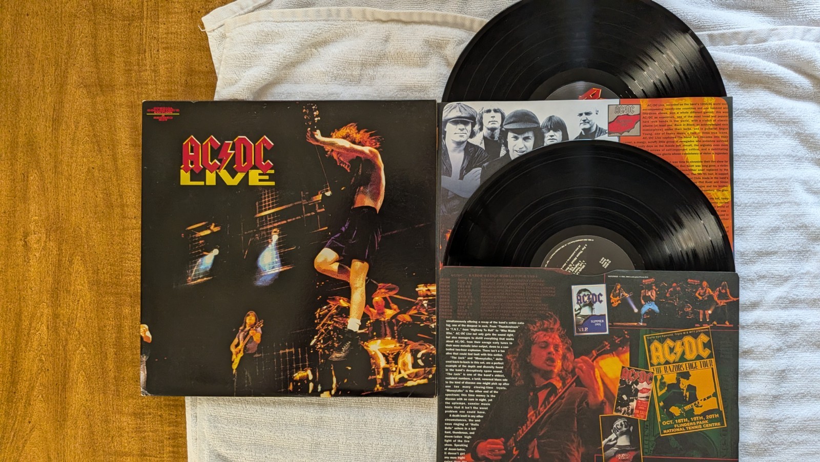 AC/DC Live 2LP GOLD Vinyl 50th Anniversary Collector's Edition Epic promo copy