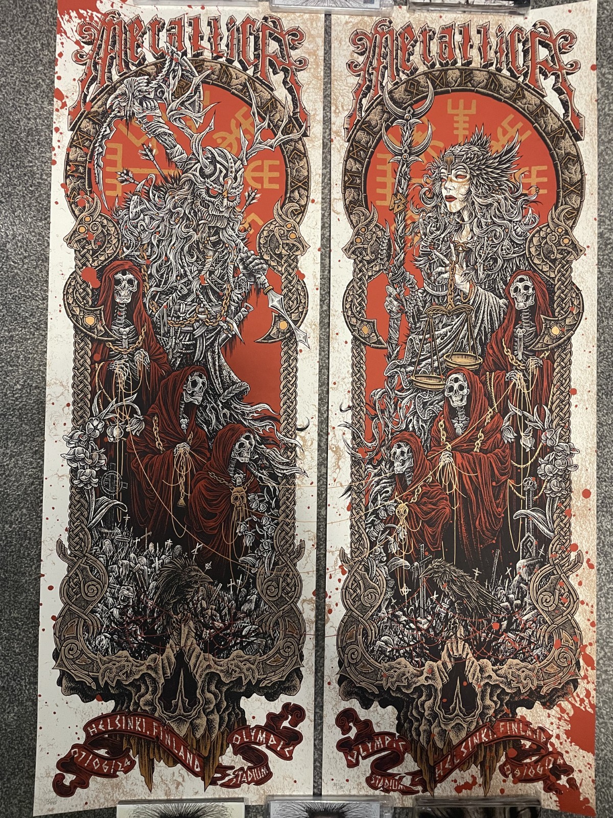 Metallica Helsinki Poster Set Luke Martin M72 Tour June 7 & 9 2024 Rare Official