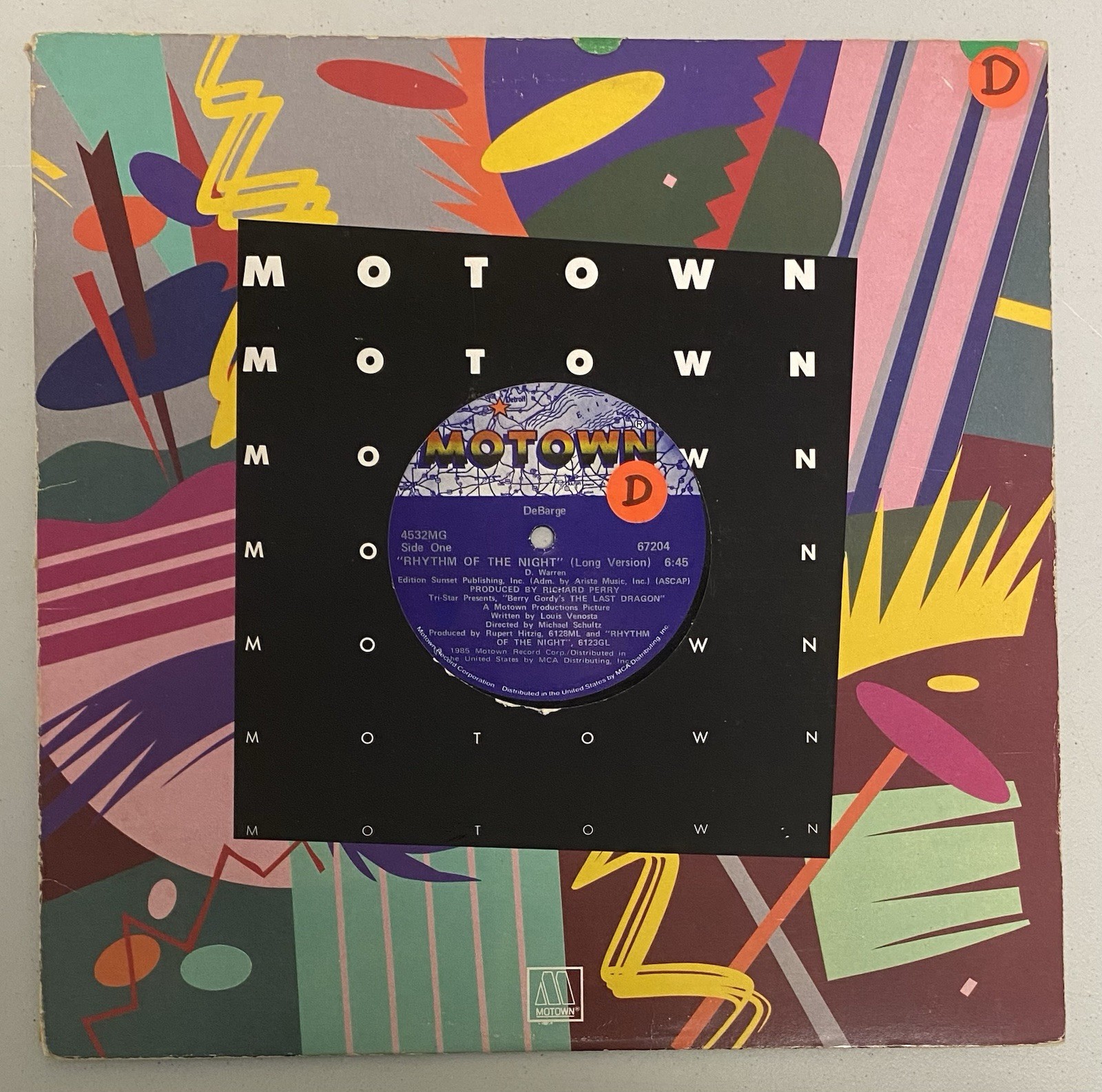 DeBarge Rhythm of the Night 12in Vinyl Motown 4532MG Queen of My Heart 1985