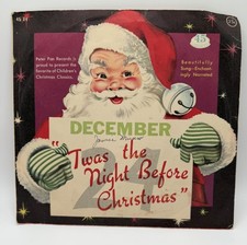 Vintage Twas the Night Before Christmas Santa Claus 7 Inch 45 RPM 1953 Vinyl picture