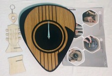  Wooden Guitar Clock, Musician Gift, Clock for Men, Guitar Gift, Man Cave  picture