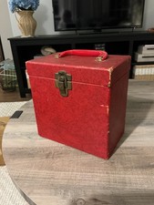 Vintage red Amfile Platter-Pak 45 RPM Record Case No. 700 picture